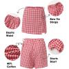 image:imageEXLURA Womens High Waisted Gingham Skort ALine Wrap Mini Skirt with Shorts Side Tie Cotton Plaid Skorts Summer Outfits 2026Red