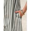 image:imageEXLURA Women Summer 100 Cotton Faux Linen Dresses Sleeveless Striped ALine Mini Sundress Beach Vacation Dress with PocketsGreen Stripe
