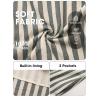 image:imageEXLURA Women Summer 100 Cotton Faux Linen Dresses Sleeveless Striped ALine Mini Sundress Beach Vacation Dress with PocketsGreen Stripe