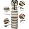 image:imageEXLURA Womens Cotton 2 Piece Skirt Set V Neck Faux Button Tank Tops Matching High Waist Midi Skirt Pockets Vacation OutfitsApricot Black