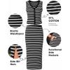 image:imageEXLURA Womens Cotton 2 Piece Skirt Set V Neck Faux Button Tank Tops Matching High Waist Midi Skirt Pockets Vacation OutfitsBlack White