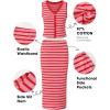 image:imageEXLURA Womens Cotton 2 Piece Skirt Set V Neck Faux Button Tank Tops Matching High Waist Midi Skirt Pockets Vacation OutfitsPink Red