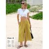 image:imageEXLURA Womens Cotton Linen Capri Pants Summer Wide Leg High Waist Casual Cropped Pant Palazzo with Pockets Beach Travel 2026Yellow