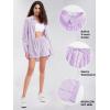 image:imageEXLURA Womens Cotton Summer 2 Piece Sets Long Sleeve Button Down Shirts Matching Short Sets Beach Vacation Cruise OutfitsDark Purple