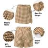 image:imageEXLURA Womens High Waisted Gingham Skort ALine Wrap Mini Skirt with Shorts Side Tie Cotton Plaid Skorts Summer Outfits 2026Brown