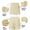 image:imageEXLURA Womens High Waisted Gingham Skort ALine Wrap Mini Skirt with Shorts Side Tie Cotton Plaid Skorts Summer Outfits 2026Khaki
