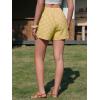 image:imageEXLURA Womens High Waisted Gingham Skort ALine Wrap Mini Skirt with Shorts Side Tie Cotton Plaid Skorts Summer Outfits 2026Yellow