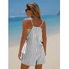 image:imageEXLURA Womens Summer Casual Sleeveless Romper Dress Loose Cotton Striped Shorts Overalls Jumpsuit Vacation Beach Outfits 2026Black