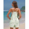 image:imageEXLURA Womens Summer Casual Sleeveless Romper Dress Loose Cotton Striped Shorts Overalls Jumpsuit Vacation Beach Outfits 2026Green