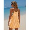 image:imageEXLURA Womens Summer Casual Sleeveless Romper Dress Loose Cotton Striped Shorts Overalls Jumpsuit Vacation Beach Outfits 2026Orange