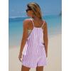 image:imageEXLURA Womens Summer Casual Sleeveless Romper Dress Loose Cotton Striped Shorts Overalls Jumpsuit Vacation Beach Outfits 2026Purple