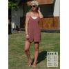 image:imageEXLURA Womens Summer Casual Sleeveless Romper Dress Loose Cotton Striped Shorts Overalls Jumpsuit Vacation Beach Outfits 2026Solid Maroon