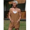 image:imageEXLURA Womens Summer Casual Sleeveless Romper Dress Loose Cotton Striped Shorts Overalls Jumpsuit Vacation Beach Outfits 2026Solid Orange