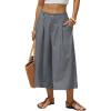 image:imageEXLURA Womens Cotton Linen Capri Pants Summer Wide Leg High Waist Casual Cropped Pant Palazzo with Pockets Beach Travel 2026Grey