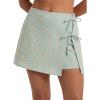 image:imageEXLURA Womens High Waisted Gingham Skort ALine Wrap Mini Skirt with Shorts Side Tie Cotton Plaid Skorts Summer Outfits 2026Orange Blue