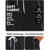 image:imageEXLURA Womens Casual Cotton Sweat Shorts Elastic Drawstring Dolphin Short Summer High Waist Workout Lounge Short with PocketsBlack