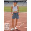 image:imageEXLURA Womens Casual Cotton Sweat Shorts Elastic Drawstring Dolphin Short Summer High Waist Workout Lounge Short with PocketsBlue