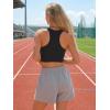 image:imageEXLURA Womens Casual Cotton Sweat Shorts Elastic Drawstring Dolphin Short Summer High Waist Workout Lounge Short with PocketsDeep Grey