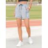 image:imageEXLURA Womens Casual Cotton Sweat Shorts Elastic Drawstring Dolphin Short Summer High Waist Workout Lounge Short with PocketsDeep Grey