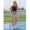image:imageEXLURA Womens Casual Cotton Sweat Shorts Elastic Drawstring Dolphin Short Summer High Waist Workout Lounge Short with PocketsDeep Grey