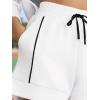 image:imageEXLURA Womens Casual Cotton Sweat Shorts Elastic Drawstring Dolphin Short Summer High Waist Workout Lounge Short with PocketsWhite