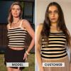 image:imageEXLURA Women Faux Cashmere Crop Top Striped Knit Tank Top Square Neck Camisole Summer Lightweight Sweater Y2K Going Out TopsBlack Apricot Stripe
