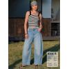 image:imageEXLURA Women Faux Cashmere Crop Top Striped Knit Tank Top Square Neck Camisole Summer Lightweight Sweater Y2K Going Out TopsBlack White Stripe