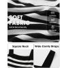 image:imageEXLURA Women Faux Cashmere Crop Top Striped Knit Tank Top Square Neck Camisole Summer Lightweight Sweater Y2K Going Out TopsBlack White Stripe