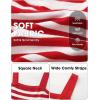 image:imageEXLURA Women Faux Cashmere Crop Top Striped Knit Tank Top Square Neck Camisole Summer Lightweight Sweater Y2K Going Out TopsRed White Stripe
