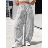 image:imageEXLURA Womens Barrel Jeans Wide Leg Y2K Boyfriend Denim Pants Hip Hop Vintage Baggy Jeans Cotton MidLow Elastic Waist PantsBlack Print