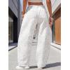 image:imageEXLURA Womens Barrel Jeans Wide Leg Y2K Boyfriend Denim Pants Hip Hop Vintage Baggy Jeans Cotton MidLow Elastic Waist PantsLight Brown Leopard