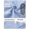 image:imageEXLURA Womens Summer 2 Piece Sets 100 Cotton Striped Long Sleeve Button Shirts Matching Skirt Beach Vacation Outfits 2026Light Blue