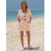 image:imageEXLURA Womens Summer 2 Piece Sets 100 Cotton Striped Long Sleeve Button Shirts Matching Skirt Beach Vacation Outfits 2026Orange