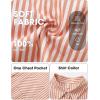 image:imageEXLURA Womens Summer 2 Piece Sets 100 Cotton Striped Long Sleeve Button Shirts Matching Skirt Beach Vacation Outfits 2026Orange