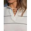 image:imageEXLURA Women Summer 2 Piece Outfits Faux Cashmere Sweater Knit Oversized Polo V Neck Top Matching Shorts Vacation Lounge SetsBeige