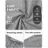 image:imageEXLURA Womens Cotton Faux Linen Gingham Barrel Capri Pants Plaid Palazzo Trousers Harem Pants Pockets Summer Beach VacationBlack Stripe