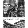 image:imageEXLURA Womens Cotton Faux Linen Gingham Barrel Capri Pants Plaid Palazzo Trousers Harem Pants Pockets Summer Beach VacationBlack White Plaid