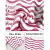 image:imageEXLURA Womens Crochet Tops Short Sleeve Knit Beach Sweater Hollow Out Swimsuit Cover Ups Striped Boho Cruise Vacation ShirtsPink White