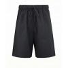 image:imageEXLURA Womens Striped Bermuda Shorts Casual Cotton Linen Shorts Elastic Drawstring Summer Beach Vacation Shorts PocketsBlack