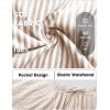image:imageEXLURA Womens Summer 100 Cotton 2 Piece Outfits Striped Sleeveless Top Capri Wide Leg Pants Sets Faux Linen Travel BeachKhaki