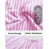image:imageEXLURA Womens Summer 100 Cotton 2 Piece Outfits Striped Sleeveless Top Capri Wide Leg Pants Sets Faux Linen Travel BeachPink