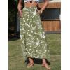 image:imageEXLURA Womens Summer Elastic Waist Floral Print Maxi Long Skirt Midi Flowy Skirt Spring Boho Beach Vacation Outfits PocketsGreen Floral