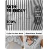 image:imageEXLURA Women Summer Top 100 Cotton Faux Linen Sleeveless Shirts Cropped Peplum Tops Casual Striped Work Blouses Beach TravelBlack Stripe