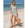 image:imageEXLURA Women Summer Top 100 Cotton Faux Linen Sleeveless Shirts Cropped Peplum Tops Casual Striped Work Blouses Beach TravelOlive Green Stripe