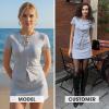 image:imageEXLURA Womens Cotton 2 Piece Skort Sets Summer Short Sleeve Button Down Shirts Matching Tennis Skirt Travel Vacation OutfitsGrey