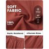 image:imageEXLURA Womens Faux Linen Barrel Pants Comfy Baggy Wide Leg Palazzo Pant Summer Cotton MidLow Elastic Waist Trousers PocketsMaroon
