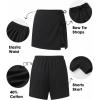 image:imageEXLURA Womens High Waisted Gingham Skort ALine Wrap Mini Skirt with Shorts Side Tie Cotton Plaid Skorts Summer Outfits 2026Solid Black