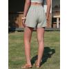 image:imageEXLURA Womens High Waisted Gingham Skort ALine Wrap Mini Skirt with Shorts Side Tie Cotton Plaid Skorts Summer Outfits 2026Solid Light Grey