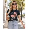 image:imageEXLURA Womens Cotton Graphic TShirts Short Sleeve Country Print Soccer Fan Tee National Pride Casual Summer Tops 2026 TrendyBlack