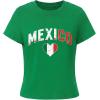 image:imageEXLURA Womens Cotton Graphic TShirts Short Sleeve Country Print Soccer Fan Tee National Pride Casual Summer Tops 2026 TrendyDeep Green